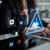 AI Risk Management Dashboard with Predictive Analytics and Warning Alert. Corpus Cyber Insurance Is Not a Security Strategy